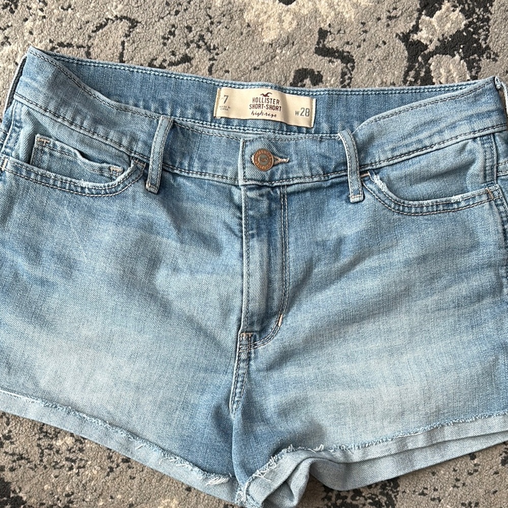 Hollister Blue Jean Shorts Classic Cut-Off Style